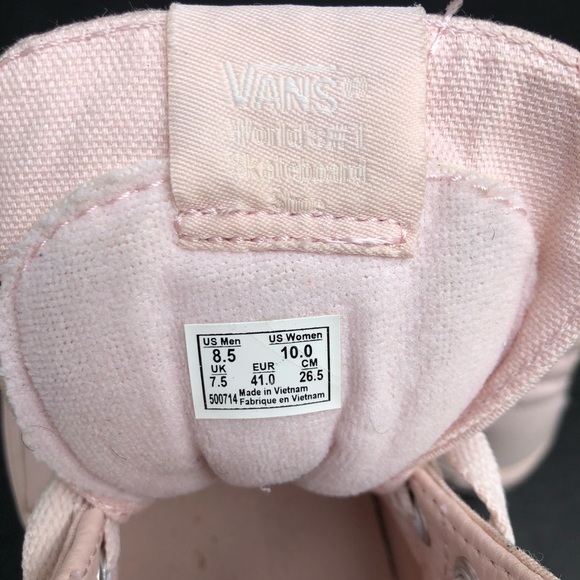 Women's Vans Sk8 Hi Pink High Top Shoes Size 10 - Picture 8 of 8